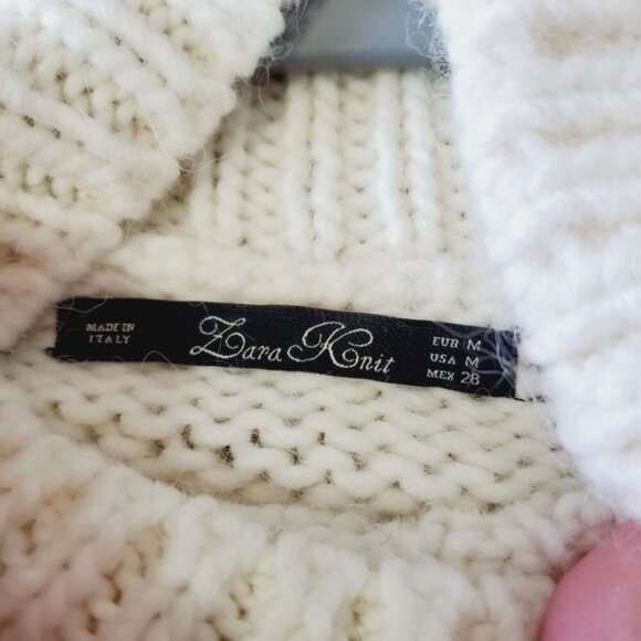 Zara Alpaca Wool Nordic Fair Isle Aztec Southwestern Boho Chunky Sweater M - Picture 7 of 8